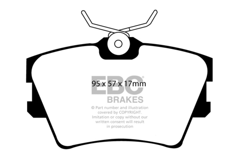 EBC 96-98 Volkswagen Eurovan 2.5 Vented Rotors Greenstuff Rear Brake Pads