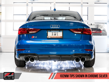 Load image into Gallery viewer, AWE Tuning Audi 8V S3 Track Edition Exhaust w/Chrome Silver Tips 102mm