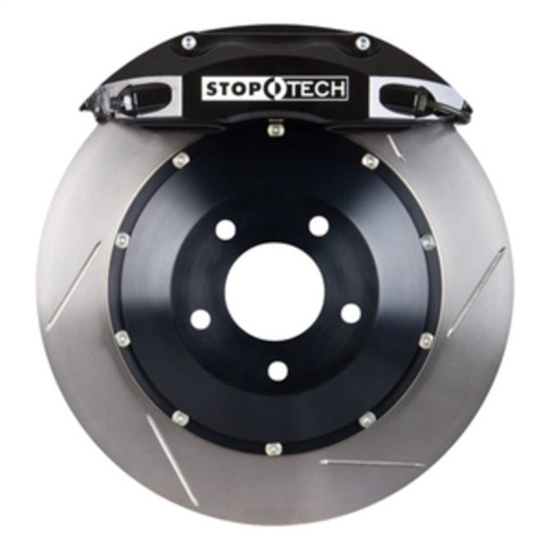 StopTech 08-09 BMW M3 (E92) V8 Front 355x35 Black ST-40 Calipers Slotted Rotors/Pads/SS Lines