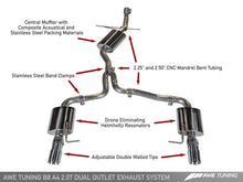 Load image into Gallery viewer, AWE Tuning Audi B8 A4 Touring Edition Exhaust - Dual Outlet Diamond Black Tips