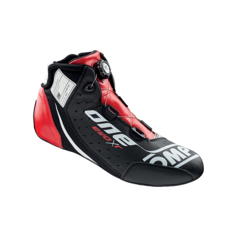 OMP One Evo X R Shoes Black/Silver/Red - Size 47 (Fia 8856-2018)