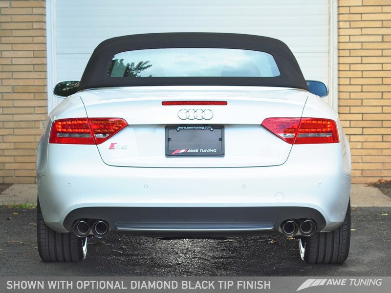 AWE Tuning B8 / B8.5 S5 Cabrio Touring Edition Exhaust - Non-Resonated - Diamond Black Tips