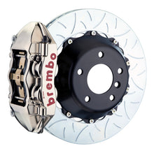 Load image into Gallery viewer, Brembo 07-13 X5 Rear GTR BBK 4 Piston Billet 380x28 2pc Rotor Slotted Type3-Nickel