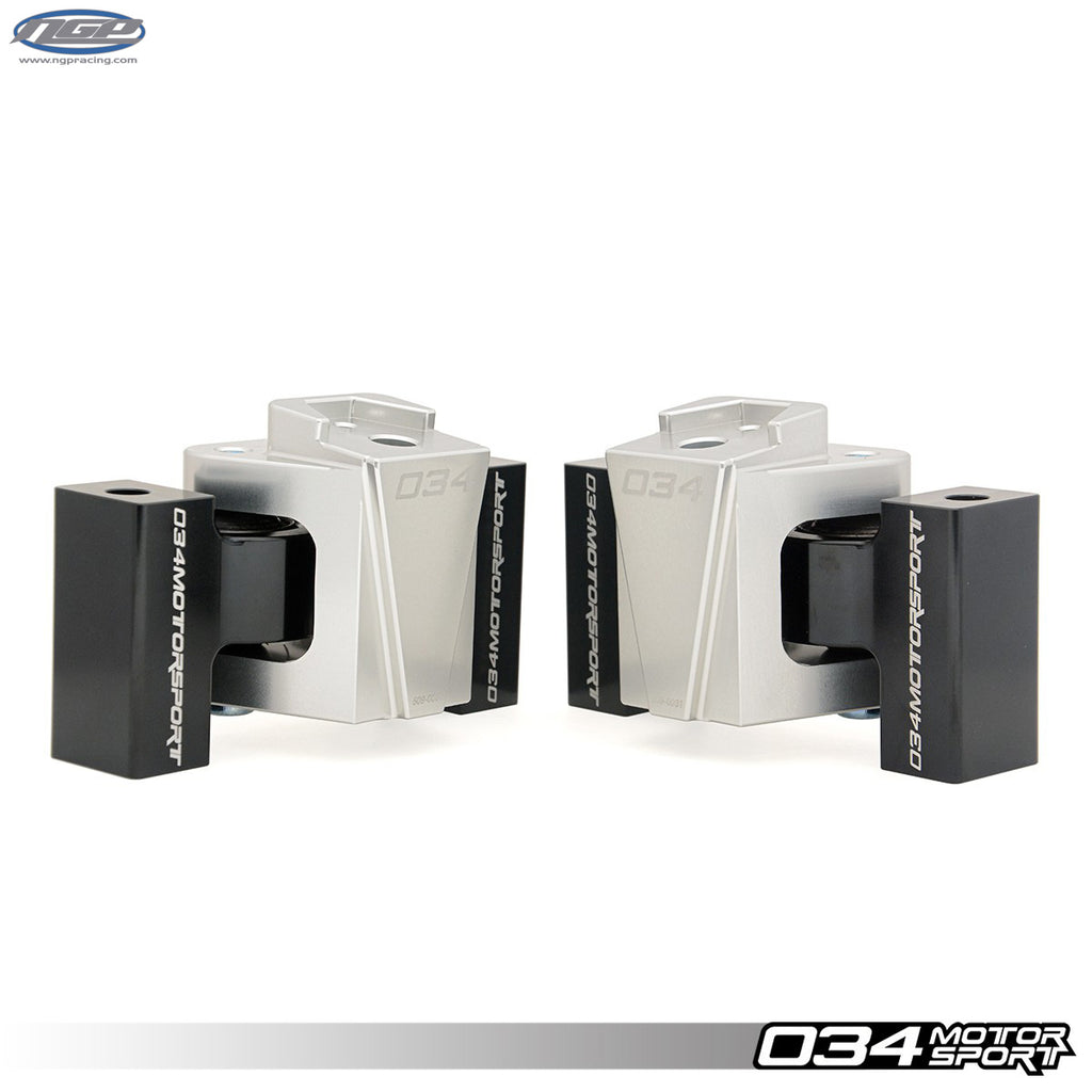 034 Motorsport - Billet Motorsport Engine Mount Pair, B8/B8.5 Audi A4/S4, A5/S5, Q5/SQ5