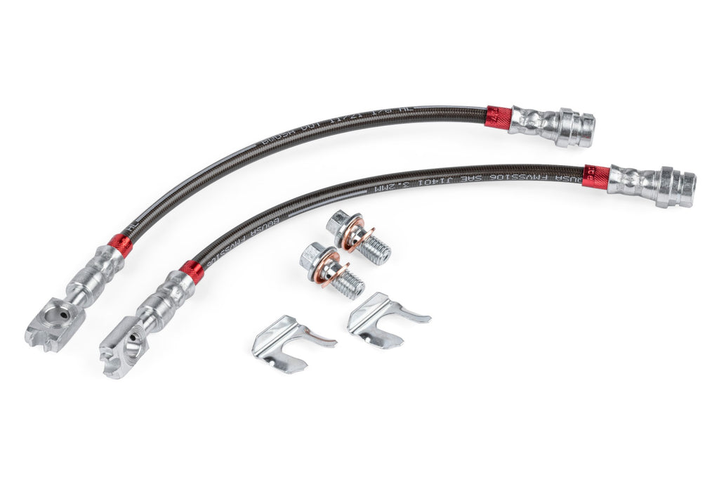 APR REAR BRAIDED STAINLESS STEEL BRAKE LINES - VW Mk7, Mk8 GTI, Jetta, Golf, Sportwagen, Alltrack, 5N Tiguan, NMS Passat