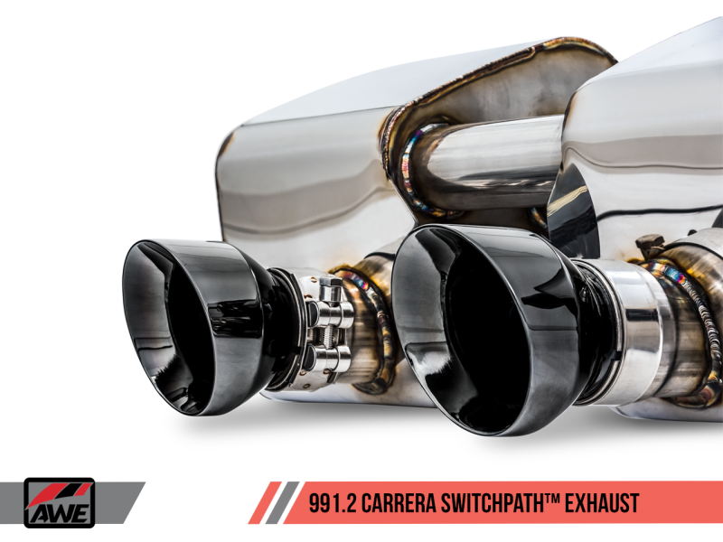 AWE Tuning Porsche 911 (991.2) Carrera / S SwitchPath Exhaust for PSE Cars - Diamond Black Tips