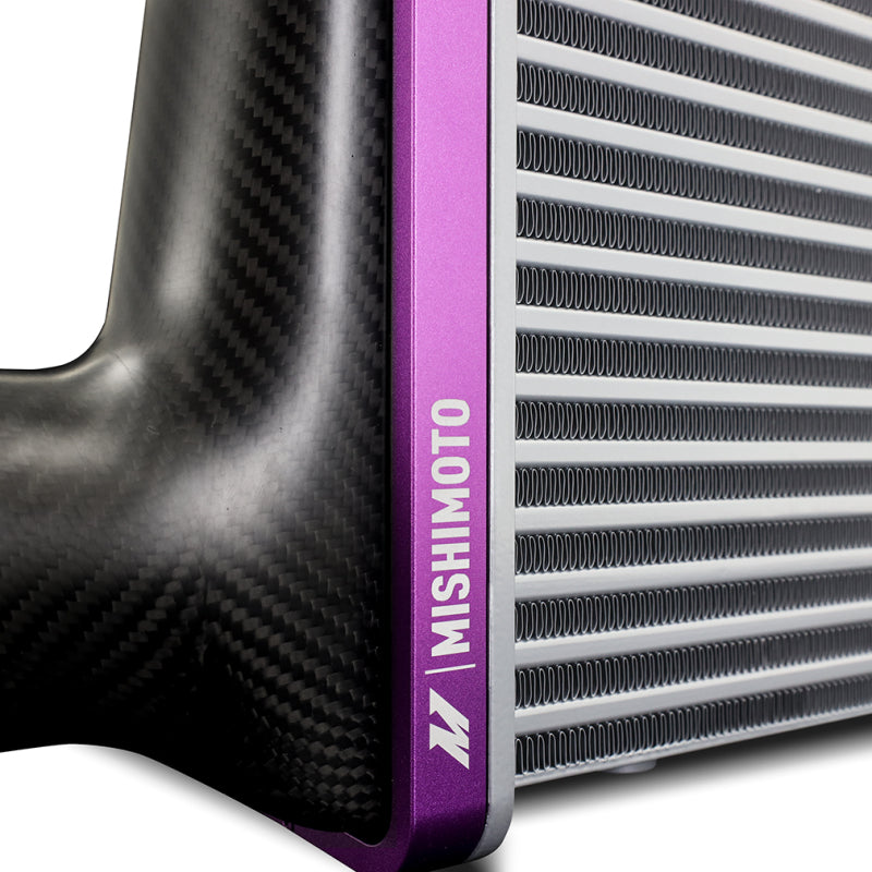 Mishimoto Universal Carbon Fiber Intercooler - Matte Tanks - 525mm Black Core - C-Flow - C V-Band