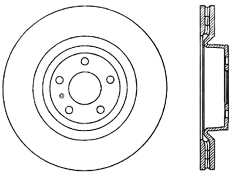 StopTech 08-11 Audi S5 Drilled Front Left Cryo Sport Rotor