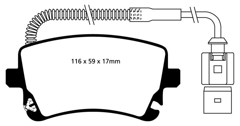 EBC 09-11 Audi A6 Quattro 3.0 Supercharged Yellowstuff Rear Brake Pads