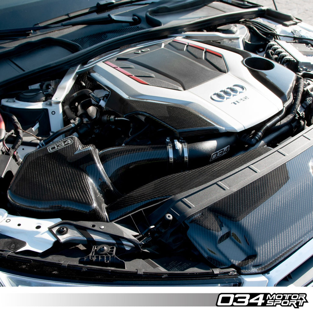 034MOTORSPORT CARBON FIBER ENGINE COVER, AUDI B9 3.0T ENGINES