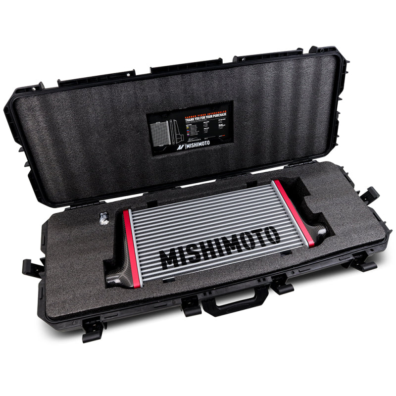 Mishimoto Universal Carbon Fiber Intercooler - Matte Tanks - 525mm Silver Core - S-Flow - GR V-Band