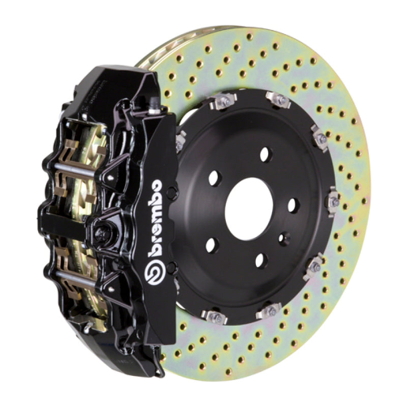 Brembo 06-13 Corvette Z06 Excl CC Brakes Front GT BBK 6 Piston Cast 380x34 2pc Rotor Drilled-Black