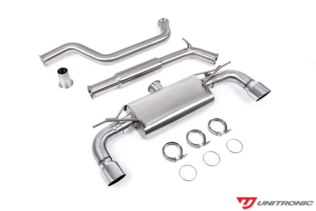 UNITRONIC CAT-BACK EXHAUST FOR MK7, MK7.5 GTI, CHROME TIPS