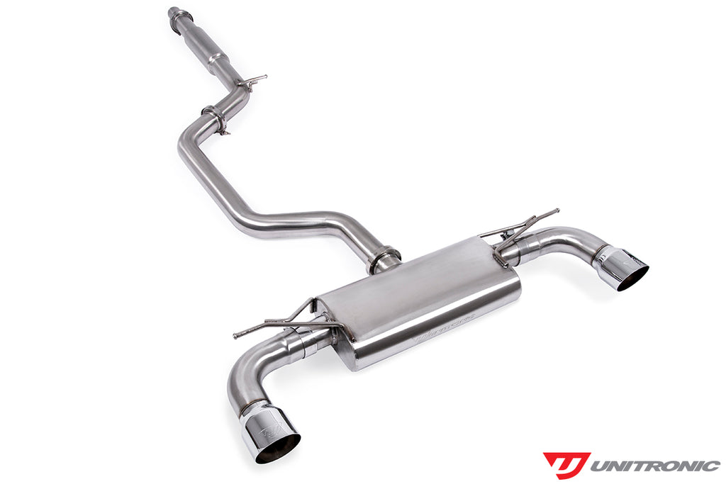 UNITRONIC CAT-BACK EXHAUST FOR MK7, MK7.5 GTI, CHROME TIPS