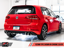 Load image into Gallery viewer, AWE Tuning MK7.5 Golf R Track Edition Exhaust w/Chrome Silver Tips 102mm
