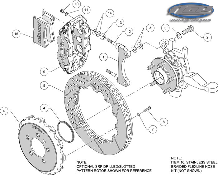 Wilwood 6-Piston Forged Superlite Big Brake Kit - Mk5 Rabbit / GTI / GLI, Mk6 GTI / GLI, 2012+ Beetle Turbo, Audi A3