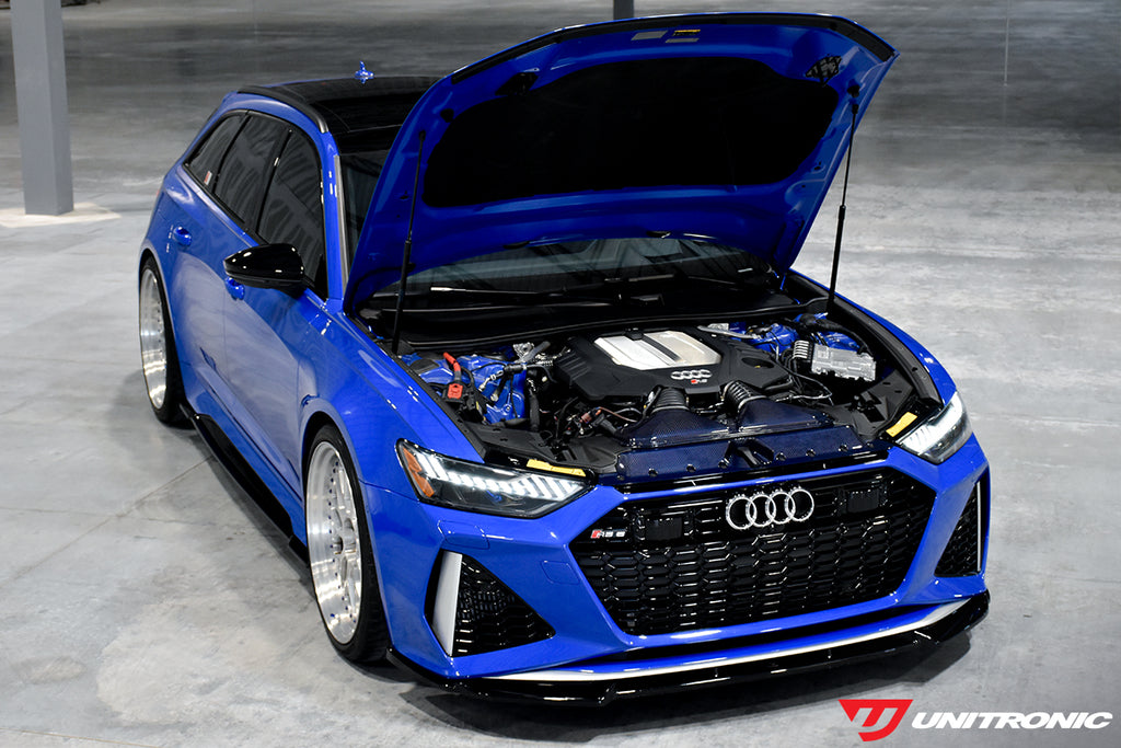 UNITRONIC BLUE CARBON KEVLAR INTAKE & TURBO INLETS FOR AUDI C8 RS6/RS7