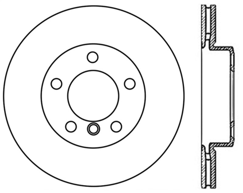 StopTech Sport Slotted (CRYO) 10-15 BMW X1 Front Left Rotor