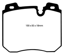 Load image into Gallery viewer, EBC 90-95 BMW 750iL 5.0 (E32) Yellowstuff Front Brake Pads