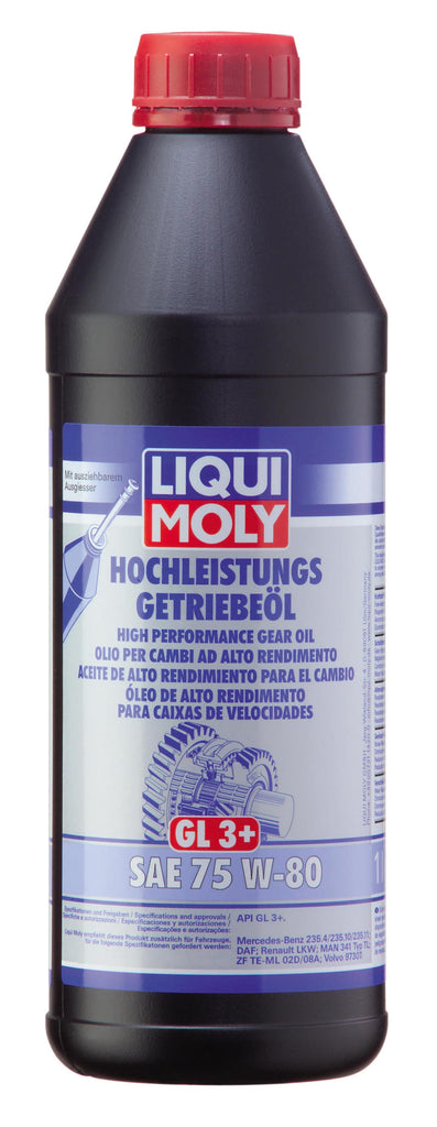 LIQUI MOLY 1L High Performance Gear Oil (GL3+) SAE 75W80 – New German Performance