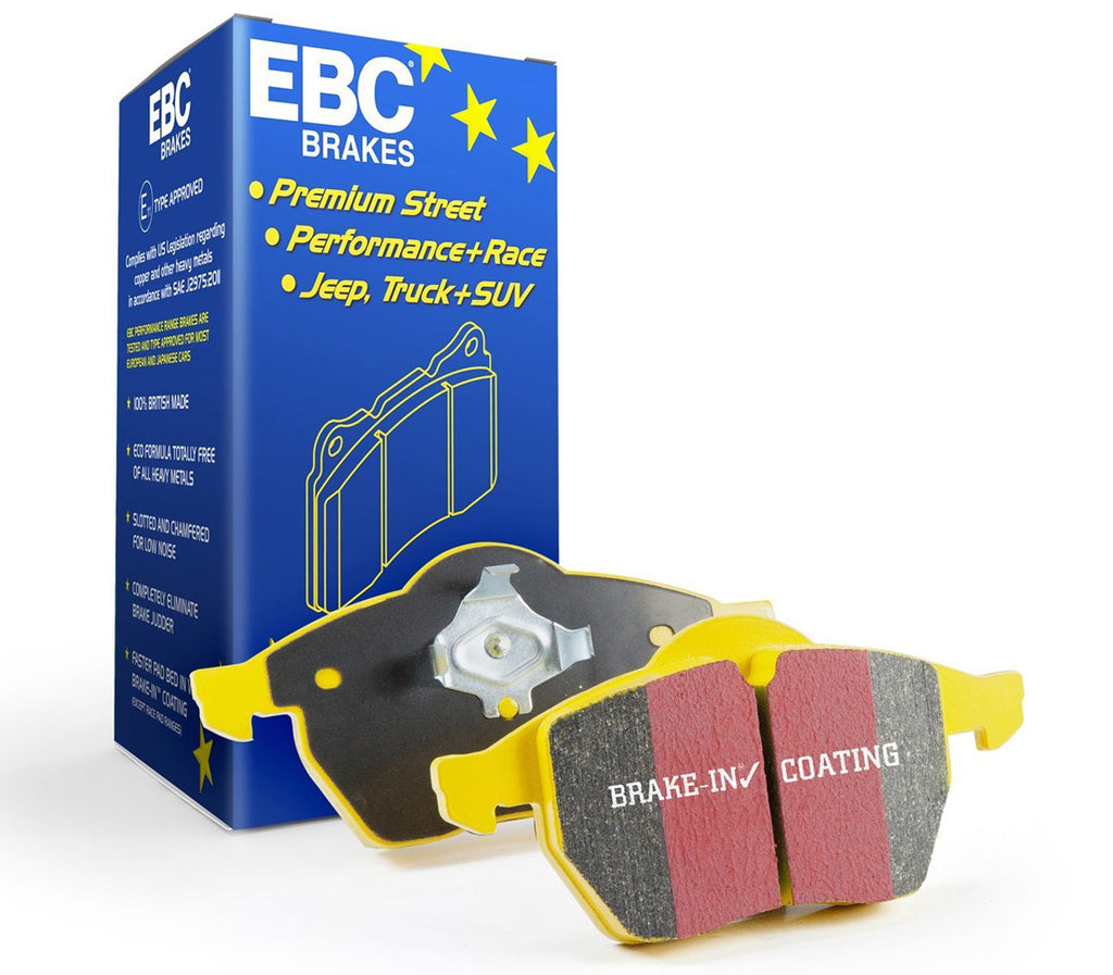 EBC Yellow Stuff Front Brake Pads - VW Mk8 GTI, Mk7, Mk7.5 GTI, GLI, Golf R, B6 CC 3.6L 4Motion, B7 Passat 3.6L, Arteon, MQB Tiguan, Audi 8V S3