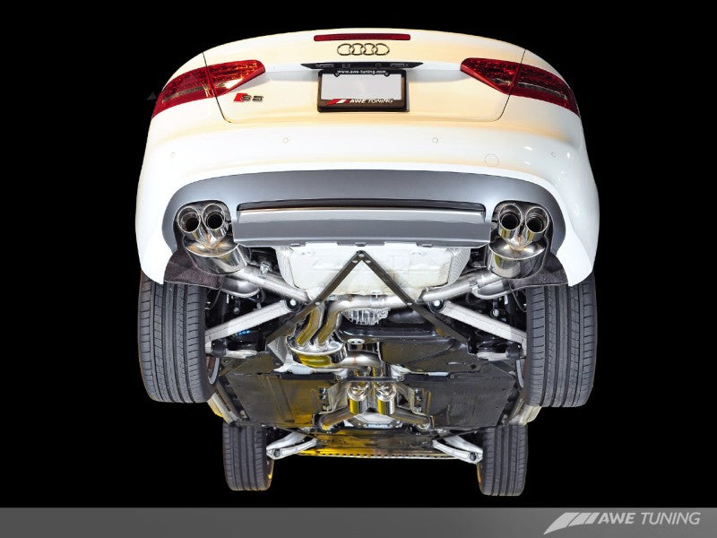 AWE Tuning B8 / B8.5 S5 Cabrio Touring Edition Exhaust - Non-Resonated - Diamond Black Tips