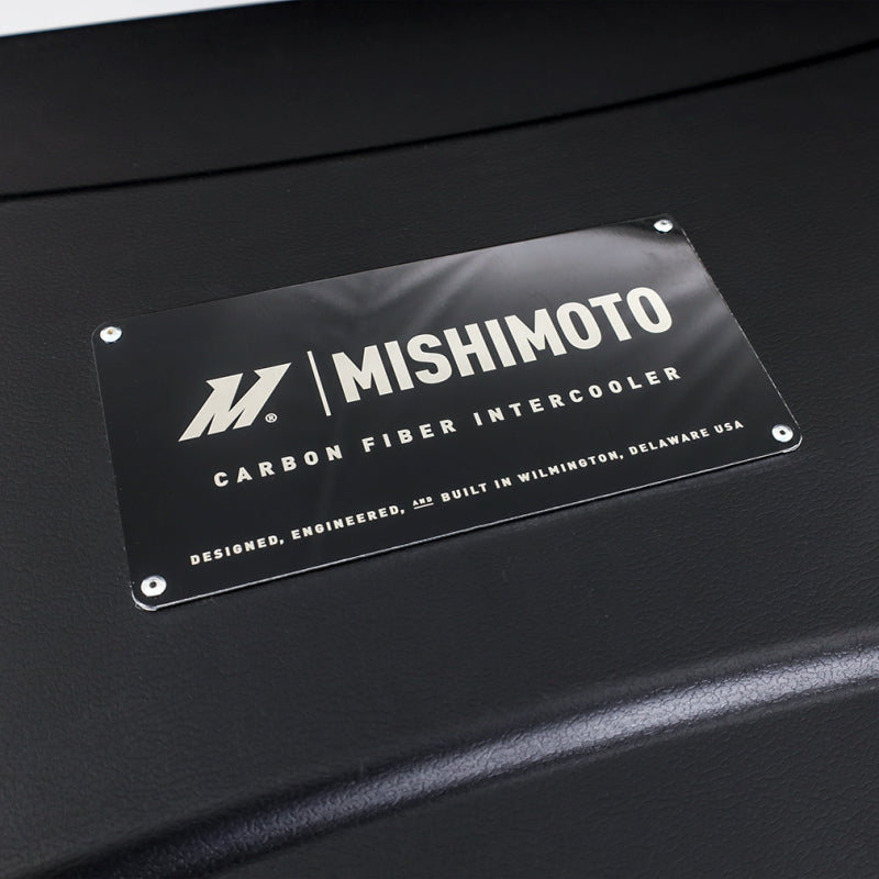 Mishimoto Universal Carbon Fiber Intercooler - Gloss Tanks - 525mm Gold Core - S-Flow - P V-Band