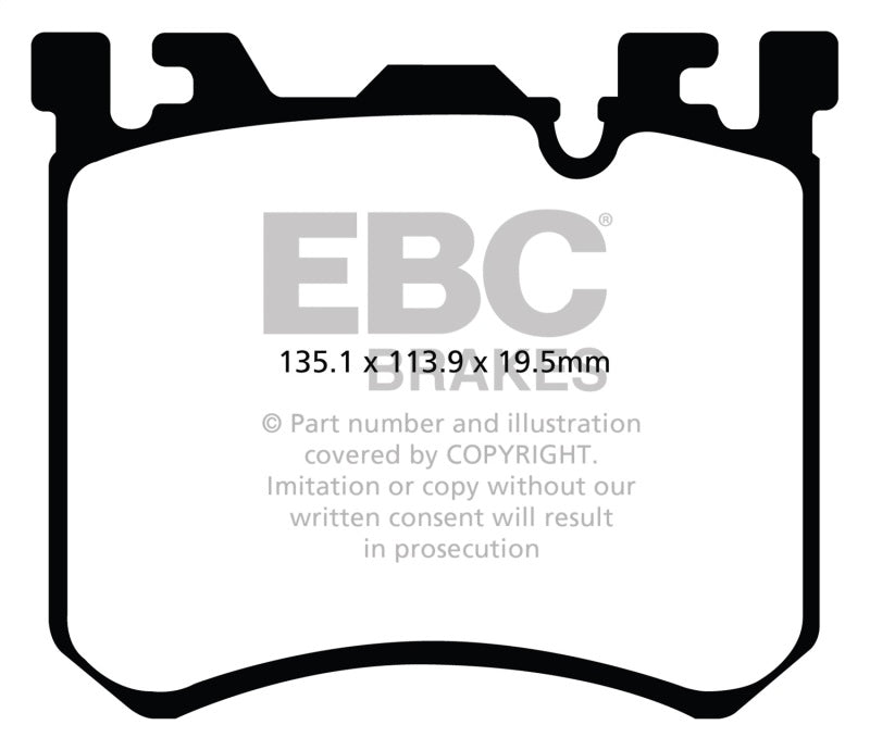 EBC 10-13 BMW X5M 4.4 Twin Turbo Redstuff Front Brake Pads