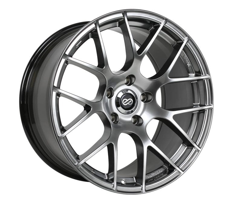 Enkei Raijin 18x8.5 42mm Offset 5x112 Bolt Pattern 72.6 Bore Diameter Hyper Silver Wheel