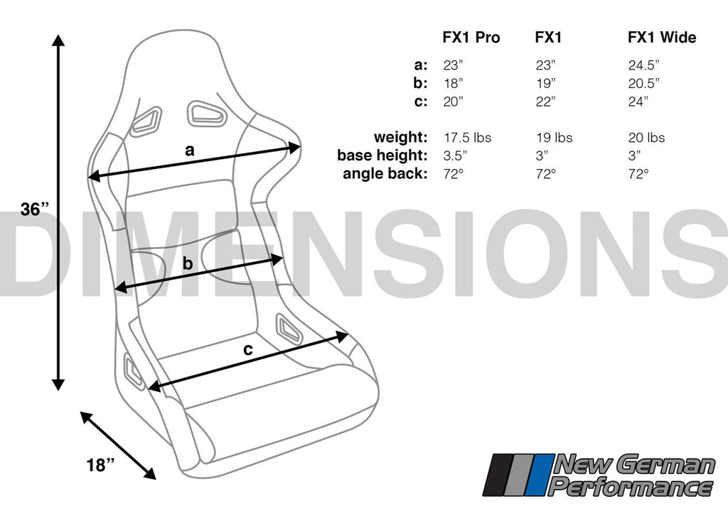 Corbeau FX1 Pro - Fixed Back Racing Seat