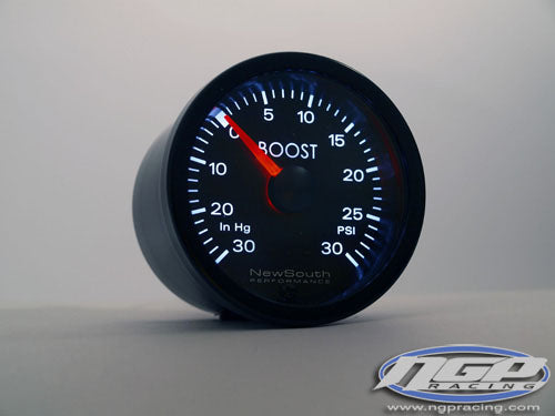 New South Performance -Audi White Boost Gauge 30 hg to 30psi