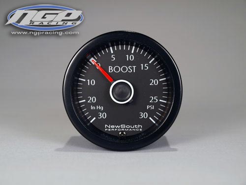 New South Performance - VW White Boost Gauge 30" vac to 30psi