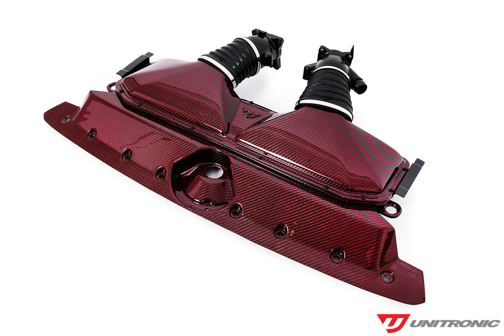 UNITRONIC RED CARBON KEVLAR INTAKE & TURBO INLETS FOR AUDI C8 RS6/RS7