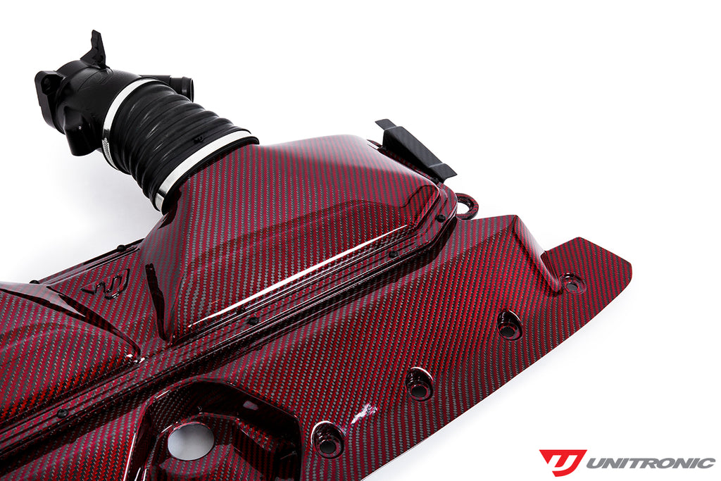 UNITRONIC RED CARBON KEVLAR INTAKE & TURBO INLETS FOR AUDI C8 RS6/RS7