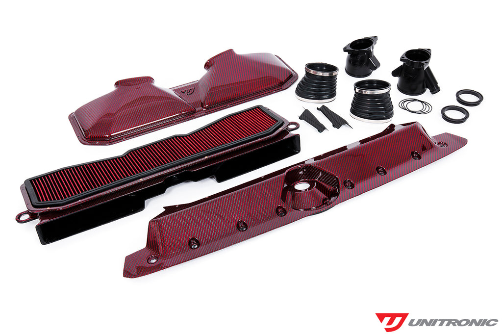 UNITRONIC RED CARBON KEVLAR INTAKE & TURBO INLETS FOR AUDI C8 RS6/RS7