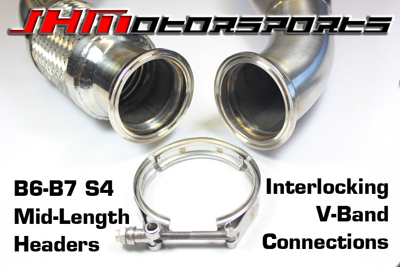 JHM Exhaust Headers - B6 / B7 S4 - 4.2 V8 - Version 2