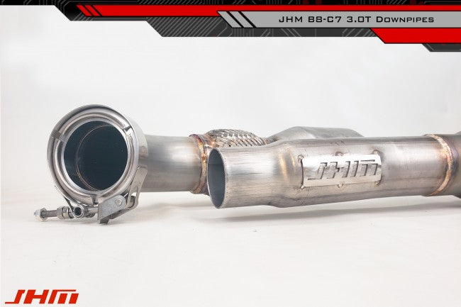 JHM High Flow Catted Downpipes - Audi B8, B8.5 S4, S5, Q5, SQ5, C7 A6, A7, 3.0T and 4.2L V8