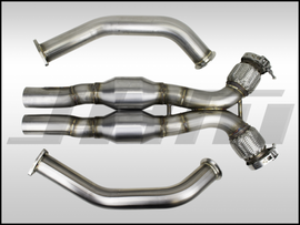JHM High Flow Catted Downpipes With X-Pipe - Audi B8, B8.5 S4, S5, Q5, SQ5, C7 A6, A7, 3.0T and 4.2L V8
