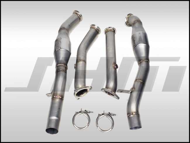 JHM Motorsports High Flow Catalytic Converter Downpipes With Integrated Baffle System - Audi 4L Q7 3.0T