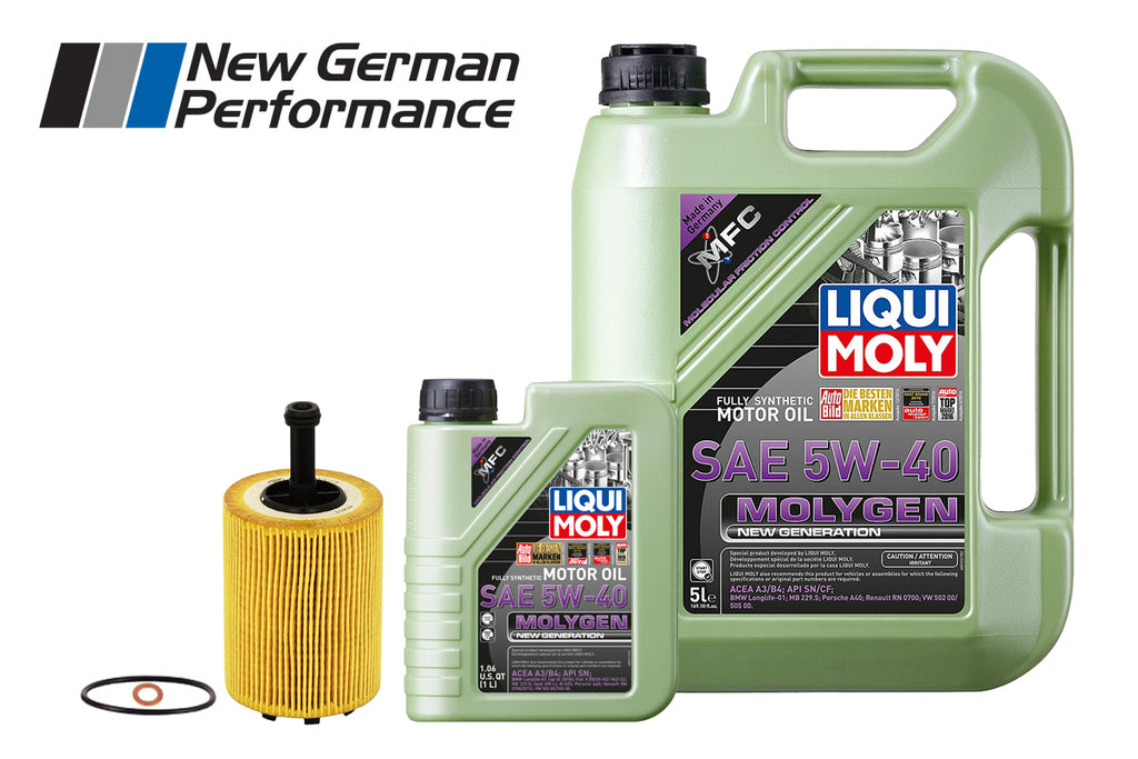 Oil Change Kit - VW/Audi 24V 2.8 / 3.2 / 3.6 VR6 Models - LIQUI MOLY Molygen 5w40