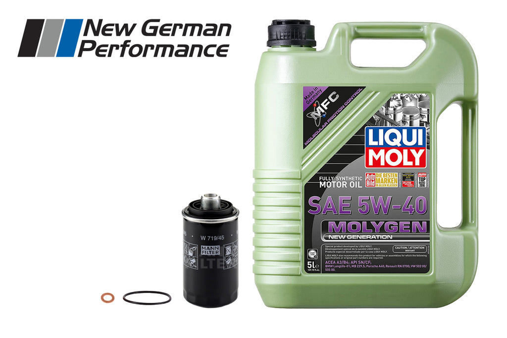 Oil Change Kit - VW/Audi Gen1 & Gen 2 2.0T TSI - LIQUI MOLY Molygen 5w40