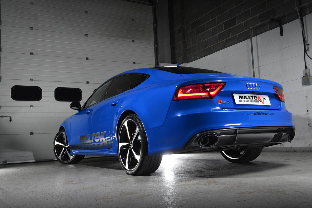 Milltek Sport Audi C7 RS7 4.0T Non-resonated Valvesonic Cat-back Exhaust System