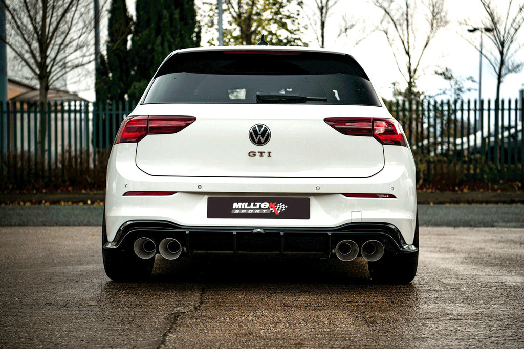 Milltek Sport Race Catback Exhaust System - Quad Tips - VW Mk8 GTI