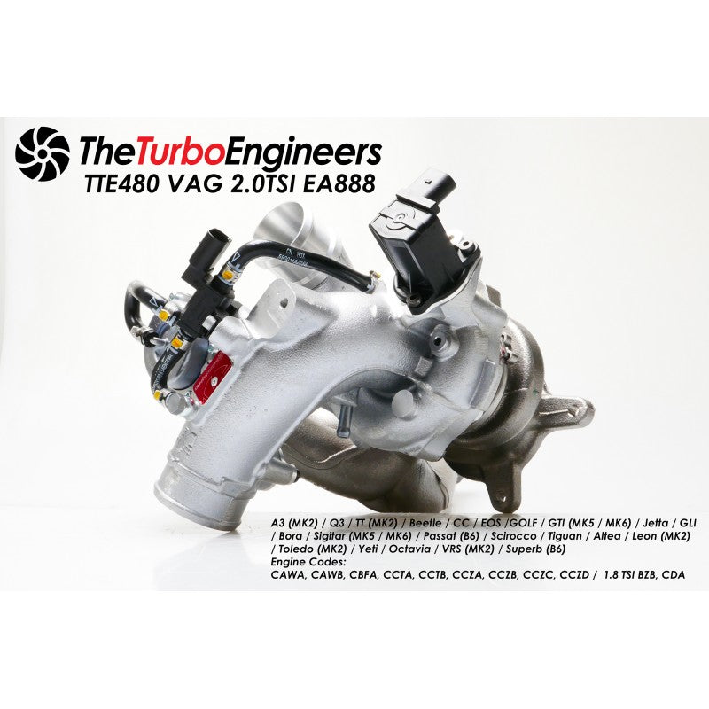 The Turbo Engineers TTE480+ Turbocharger - VW Mk5, Mk6, B6, Audi 8P A3, 8J TT 2.0T Gen 1 TSI