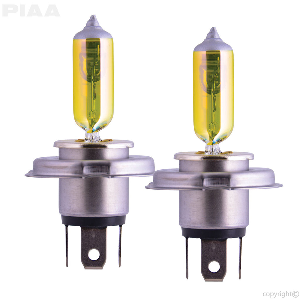 PIAA H4 / 9003 Solar Yellow Twin Pack Halogen Bulbs