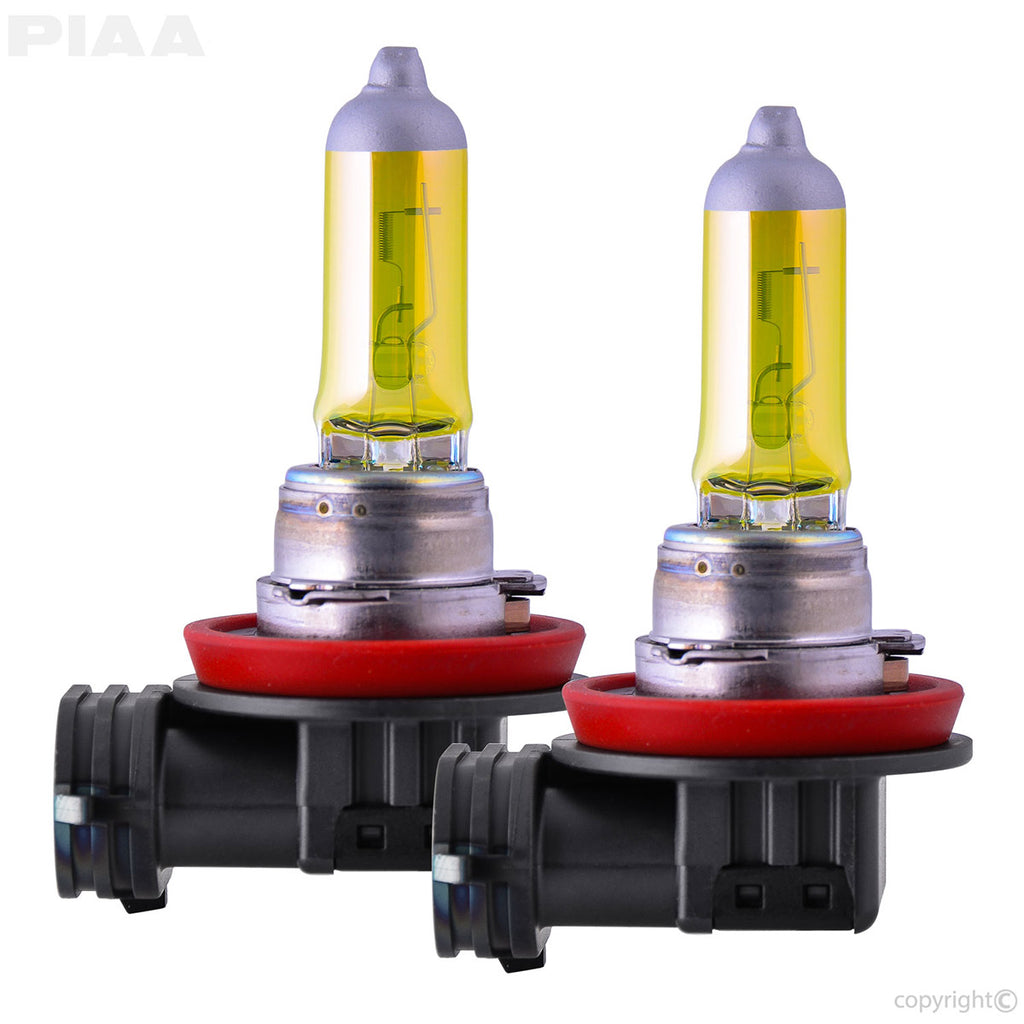 PIAA H8 Solar Yellow Twin Pack Halogen Bulbs