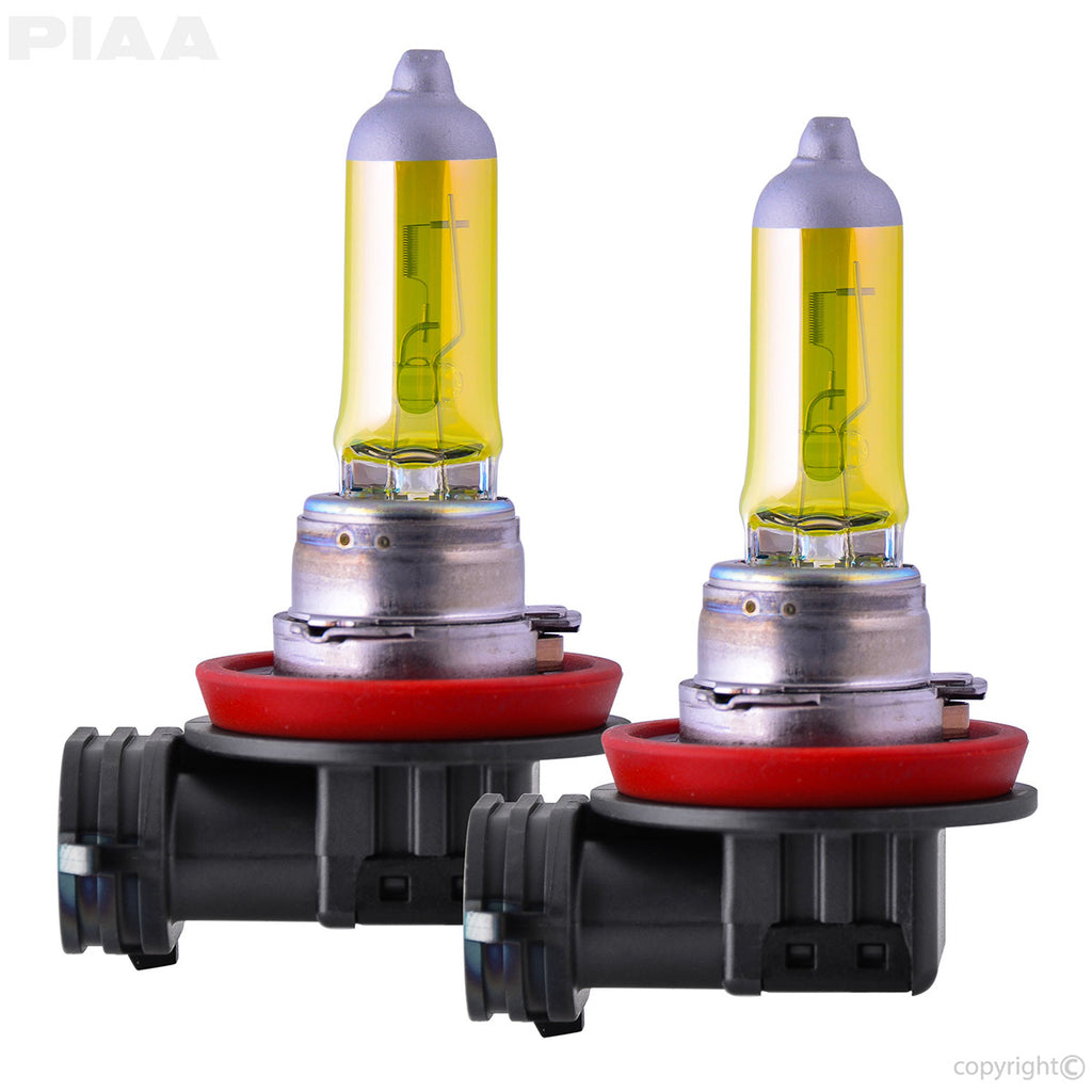PIAA H11 Solar Yellow Twin Pack Halogen Bulbs