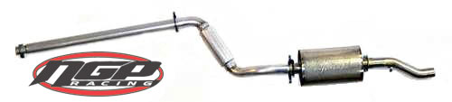 Techtonics Tuned Exhaust, Mk2 GTI 8v / 16v w/ 55mm Cat, 2.25" Aluminized Steel