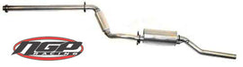 Techtonics Tuned Exhaust, Mk2 Jetta Big Bumper 8v w/ 50mm Cat 90-92, 2.25