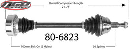 Aftermarket - Complete CV Drive Axle - Driver's Side (Left) - Corrado VR6, Mk3 VR6, B3 / B4 Passat VR6